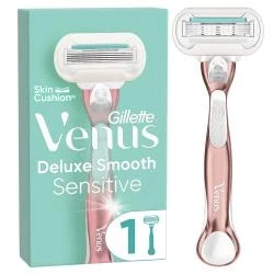 Abbildung von Gillette Venus Nassrasierer Deluxe Smooth Sensitive Roségold