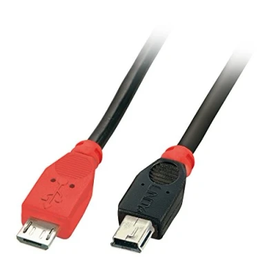 Abbildung von USB Kabel Micro B/Mini B OTG 0.5m, Schwarz