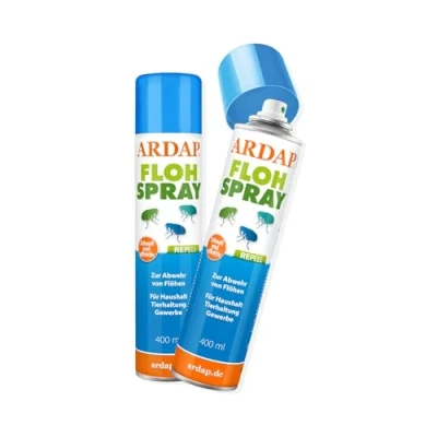 Abbildung von ARDAP Repell Flohspray für Wohnung und Möbel 2 x 400ml Alternative zum Fogger gegen Flöhe/Floh Flohmittel Umgebungsspray Flöhe Wirkt schnell (PT19)
