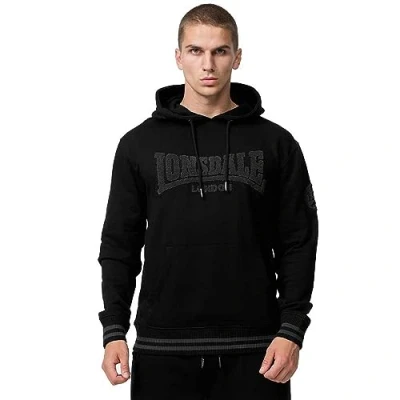 Abbildung von Lonsdale Herren Kapuzensweatshirt Normale Passform KNEEP Black/Grey L, 117469