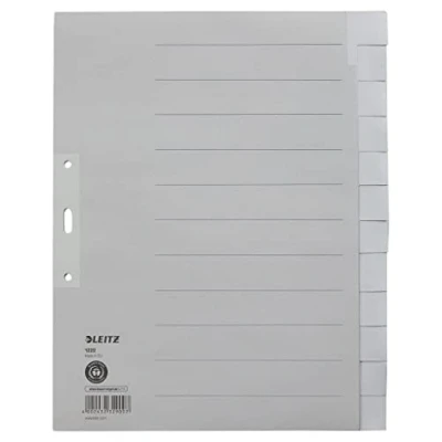 Abbildung von 20 x Leitz Register A4+ Tauenpapier 12 tlg. blanko grau