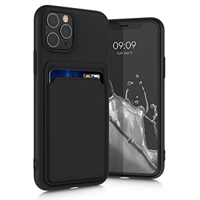 Abbildung von kwmobile Handyhülle kompatibel mit Apple iPhone 11 Pro Hülle Handy Cover Fach für Karten in Schwarz