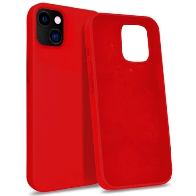 Abbildung von MyGadget Hülle kompatibel mit iPhone 14 Plus Gummierte Handyhülle [ 3 Layer Struktur ] Schutzhülle Soft Inlay &amp; Hardcase Cover außen Rot