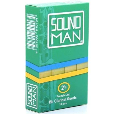 Abbildung von 10 Blättchen für Böhm Klarinette Soundman® Boehm Böhmklarinette Clarinet Klarinettenblättchen Klarinettenblätter Rohrblättchen Rohrblätter Holzblätter Holzblättchen 1 Schachtel (3,0)