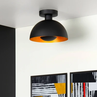 Abbildung von LUCIDE SIEMON Deckenleuchte Ø 25 cm 1xE27 Schwarz