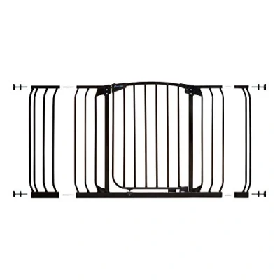 Abbildung von Dreambaby G2188(BB) Chelsea extra breites Treppenschutzgitter / Türschutzgitter Set 1 Gitter + 2 Verlängerungen (97 133cm) schwarz