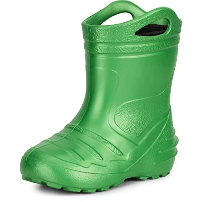 Abbildung von Ladeheid Gummistiefel Kinder federleichte Eva Regenstiefel für Mädchen und Jungen Thermo gefüttert KL051 (Smaragdgrün, 22 EU)