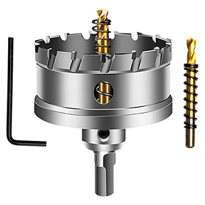 Abbildung von ASNOMY 60mm Lochsäge Hartmetall Bohrer, Metall TCT Bohrer Lochsägen ideal für Löchern in Edelstahl, Eisen, Holz, Kunststoff