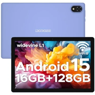 Abbildung von DOOGEE U10 2025 Neueste Android 15 Tablet 10 Zoll, 9GB RAM + 128GB ROM (1TB TF) Kinder PC 5060mAh Gaming Android, Widevine L1/ 8MP+5MP Dual Kamera/ 5G WiFi/Type C/ 3.5mm Kopfhörerbuchse