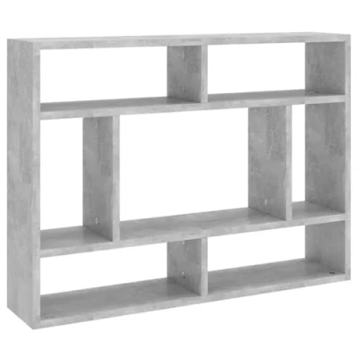 Abbildung von vidaXL Wandregal Bücherregal Hängeregal Schweberegal Regal Wandboard Dekoregal Wandablage Wandschrank Büroregal Betongrau 75x16x55cm Holzwerkstoff