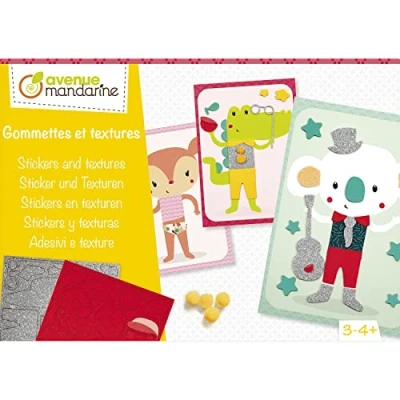 Abbildung von Avenue Mandarine KC143C Kreativset, ideal für Kinder ab 3 Jahren, Sticker und Texturen, 1 Set