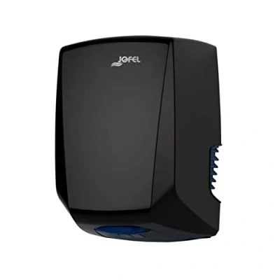 Abbildung von Jofel Optischer Hochleistungs Händetrockner (505 Km/h) Niedriger Stromverbrauch 1200W, automatischer Händetrockner. Schnell 10sec. Modell Power+ ABS Heavy Duty, AA56600 Mattschwarz