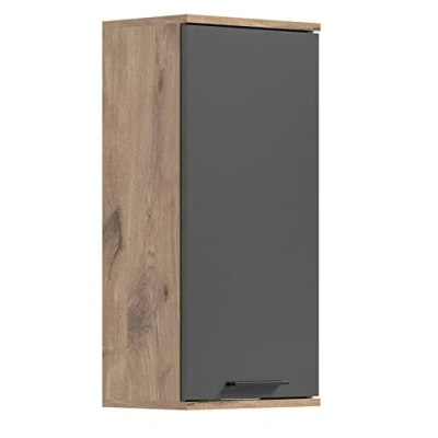 Abbildung von xonox.home X12B8723 Mason Badezimmerschrank Grau, Badschrank zum Hängen 37 x 77 24 cm