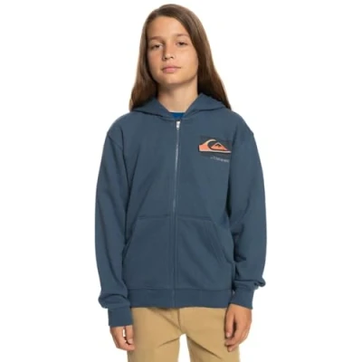 Abbildung von Quiksilver Retro Fade Kapuzenpulli mit Reißverschluss für Jungen 8 16 Blau