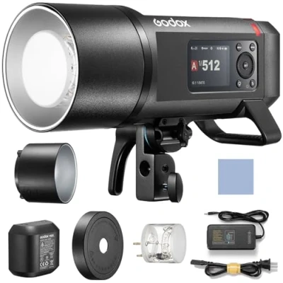 Abbildung von Godox AD600Pro II Blitzlicht 600 W TTL kabelloses Speedlite, 1/8000 s HSS, 0,010,09 Wiederaufladezeit, mit 40 Bi Color Einstelllicht für Canon E II, Nikon i TTL, Sony, Fuji, Olympus Kamera