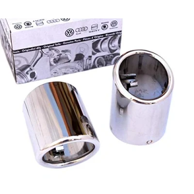 Abbildung von Skoda Original Auspuff Endrohrblenden edelstahl Auspuffblenden 60mm Doppelendrohr Blende poliert