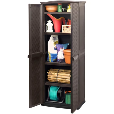 Abbildung von Keter Garten Geräteschrank &quot;&quot;Rattan Style Utility Shed&quot;&quot;, aus hochwertigem Polypropylen