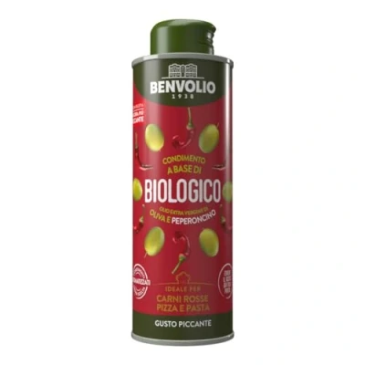 Abbildung von Chiliöl Bio Italienish BENVOLIO 1938 250ml Olivenöl Extra Vergine aromatisiert mit Chili