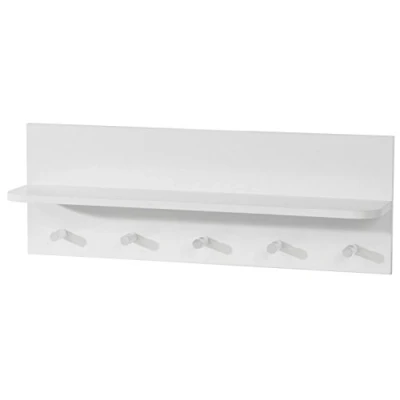 Abbildung von roba Wandgarderobe &#039;Maren&#039;, 1 Ablage, 5 Haken weiß, für Diele / Bad oder Garderobe im Kinderzimmer