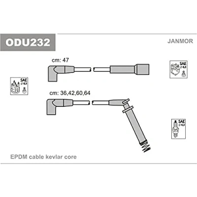 Abbildung von JANMOR ODU232 Zündkabelsatz OPEL: Astra F CC, Caravan, Kadett E CC