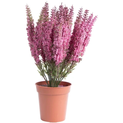Abbildung von Botanic Haus Kunstblume &quot;Erika in braunem Kunstofftopf&quot;