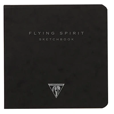 Abbildung von Clairefontaine 975806C Flying Spirit Skizzenheft (10,5 x 10,5 cm, 50 Blatt, 90 g, elfenbeinfarbiges Papier, ideal für Notizen, trendig, mit goldenem Aufdruck, zufällig sortiert) 1 Stück