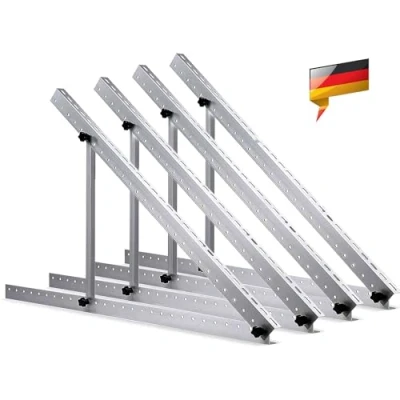 Abbildung von Solarpanel Halterung Flachdach 114 cm Solarmodul Balkonkraftwerk für 100W 800W Winkel Einstellbar 0 90 Dachhalterungen Pv Modul Solarmodule 2 Paar