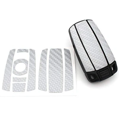 Abbildung von Finest Folia Schlüssel Folie K141 für 3 Tasten Auto (nur Keyless Go) Folien Cover (Anthrazit Carbon)