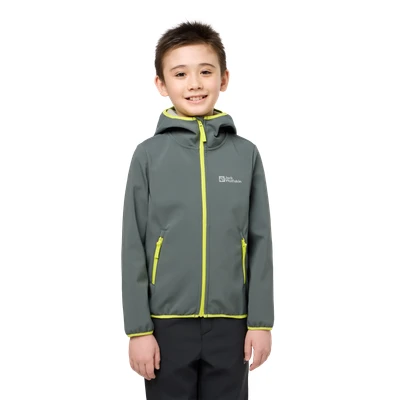 Abbildung von Jack Wolfskin Fourwinds KIDS Unisex Softshelljacke für Kinder, Größe: 92, Slate green