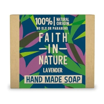 Abbildung von Faith in Nature Natural Lavender Hand Soap Bar, Nourishing Vegan &amp; Cruelty Free, Parabens and SLS 100 g