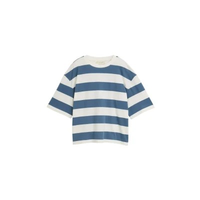 Abbildung von TOM Tailor Denim Tshirt print, Damen, Größe: Small, Dusty blue white stripe