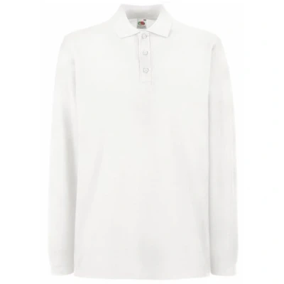 Abbildung von Fruit of the Loom Unisex Polo Premium Langarm 63 310 0 White 3XL