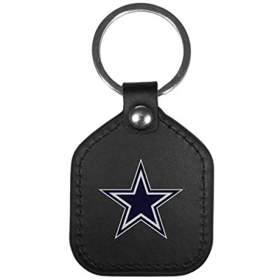 Abbildung von Siskiyou Sports NFL Dallas Cowboys Unisex Leder Square Schlüsselanhänger, Schwarz, Einheitsgröße