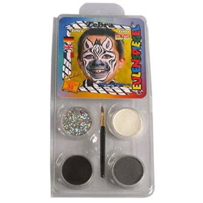 Abbildung von Eulenspiegel 204351 Schmink Set Zebra, für ca. 40 Masken, Schminkfarben, Karneval, Mottoparty