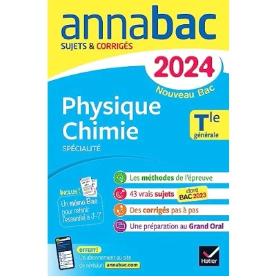 Abbildung von Annales du Bac Annabac 2024 Physique Chimie Tle générale (spécialité): sujets corrigés nouveau