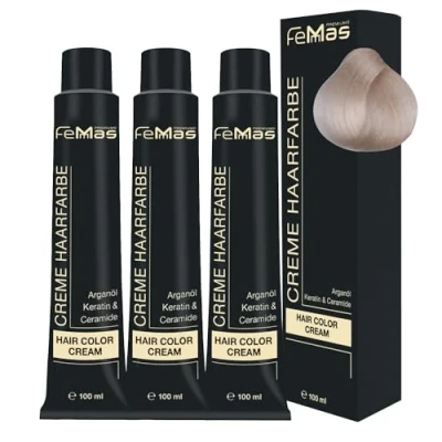Abbildung von FemMas Haarfarbe Superaufheller 3x Ultra Natural 900 S I Professionelle Creme zur Aufhellung um bis zu 5 Tonstufen Dauerhafte Haarfärbung für strahlende, haltbare Farbergebnisse 100 ml