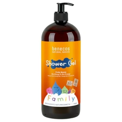 Abbildung von benecos Naturkosmetik Duschgel plastiksparende FAMILY SIZE Mango &amp; Orange vegan