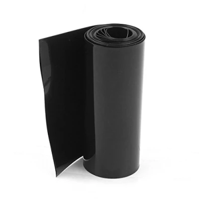 Abbildung von sourcing map PVC Schrumpfschlauch für 18650 Netzteile Verpackung 85mm Flache 2m Schwarz