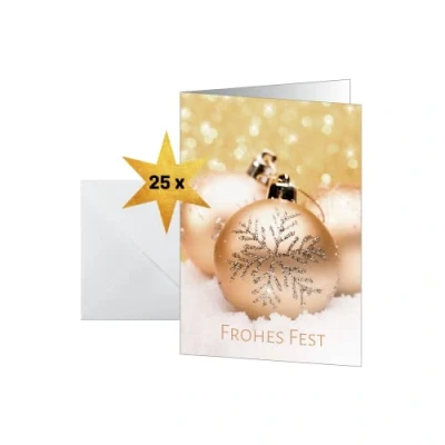 Abbildung von SIGEL DS091 Weihnachtskarten Set &quot;Christmas joy&quot;, A6, 25 Karten mit Umschlägen, ideal zum Bedrucken, aus nachhaltigem Papier