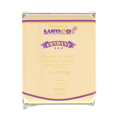 Abbildung von Dekozauber24 Premium Fondant, 500g, Rollfondant, in 17 Farben, weich und biegsam, essbar, Tortendeko Kuchen Deko (Elfenbein)
