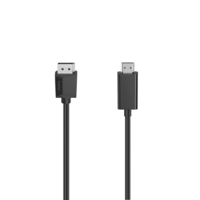 Abbildung von Hama DisplayPort/HDMI Adapterkabel DisplayPort Stecker, HDMI A Stecker 1.50m Schwarz 00200712 Disp