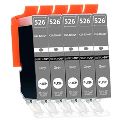 Abbildung von Supply Guy 5 Druckerpatronen mit Chip kompatibel Canon CLI 526 Grau passend für Pixma MG6120 MG6150 MG6200 MG6250 MG8120 MG8150 MG8200 MG8240 MG8250