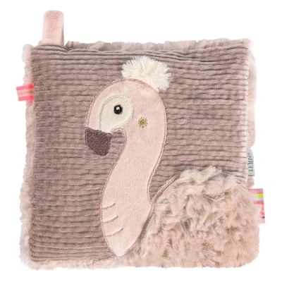 Abbildung von Fehn Kirschkernkissen Flamingo Kuschelkissen mit entnehmbarem Wärme / Kältesäckchen für Babys und Kleinkinder