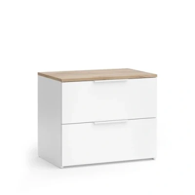 Abbildung von Vicco Highboard Wido, Weiß/Sonoma, 60 x 50 cm mit Tür