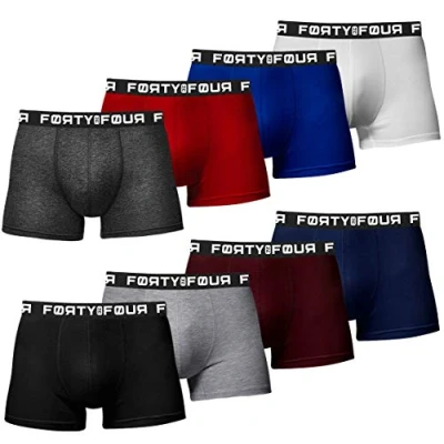 Abbildung von FortyFour Boxershorts Herren Männer Unterhosen Baumwolle Premium Qualität perfekte Passform (Vorteilspack, 8er Pack) S 7XL