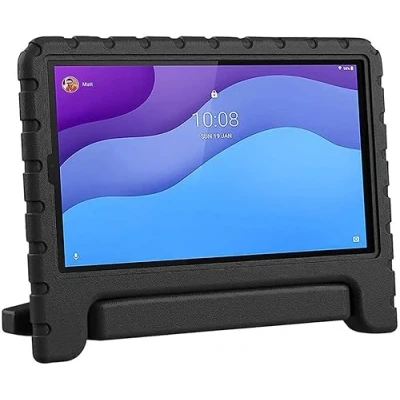 Abbildung von Kinder Tablet Hülle mit Griff Schwarz Geeignet für Lenovo Tab M10 HD Gen 2 Kinderfreundlich Schutzhülle Shockproof Ständer Anti Fall Schutz