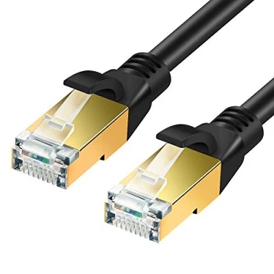 Abbildung von SHULIANCABLE Cat 8 Netzwerkkabel, 40Gbps 8.1 Standard, High Speed Gigabit Ethernet LAN Kabel Patchkabel RJ45, für Switch Router Modem Access Point Router, PS4, Smart TV (1M)