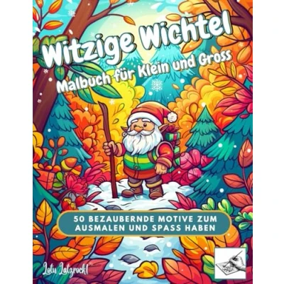 Abbildung von Witzige Wichtel Malbuch für Klein und Gross: 50 bezaubernde Motive zum Ausmalen Spass haben