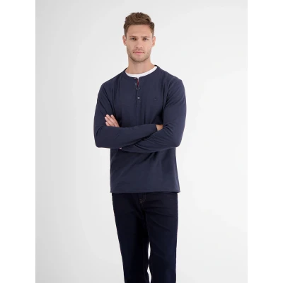 Abbildung von LERROS Langarmshirt &quot;LERROS Slub Jersey Serafino, Longsleeve&quot;