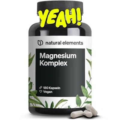 Abbildung von Magnesium Komplex Premium: Aus 5 hochwertigen Verbindungen 400mg elementares pro Tagesdosis Laborgeprüft, vegan, hochdosiert 180 St